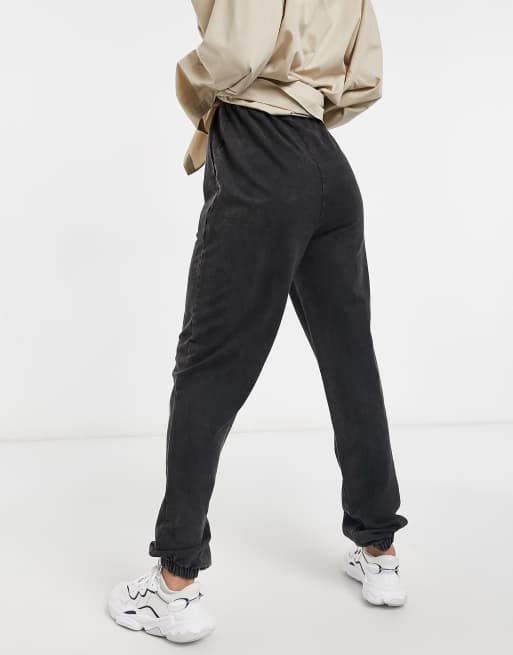 ASOS DESIGN oversized sweatpants in acid wash black