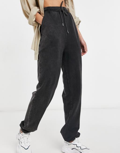 ASOS DESIGN oversized sweatpants in acid wash black