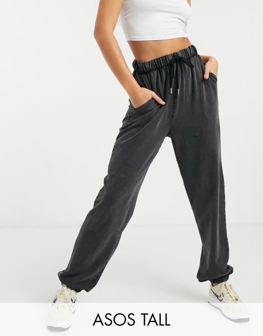 ASOS DESIGN oversized sweatpants in acid wash black