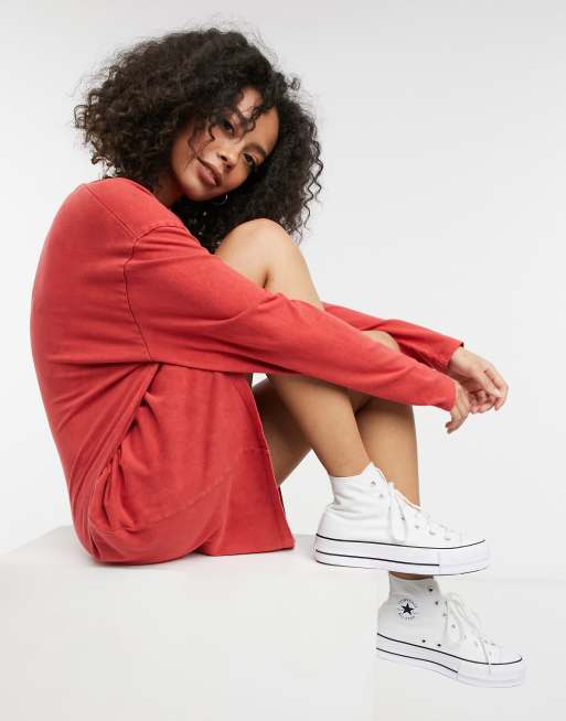 Burnt orange hotsell t shirt dress