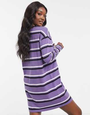 dark purple t shirt dress