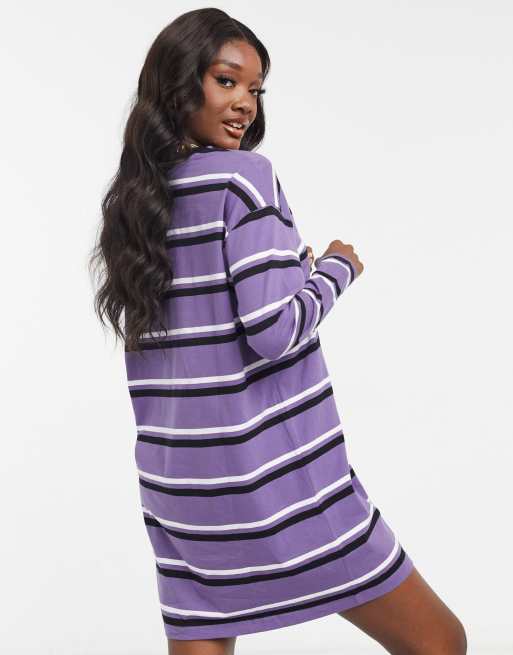 Purple store striped dress