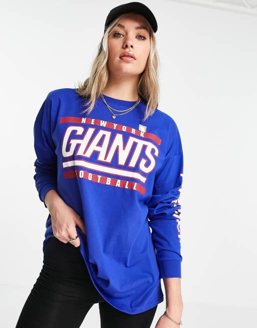 New Era Women's New England Patriots Space Dye Blue Long Sleeve Crop T-Shirt