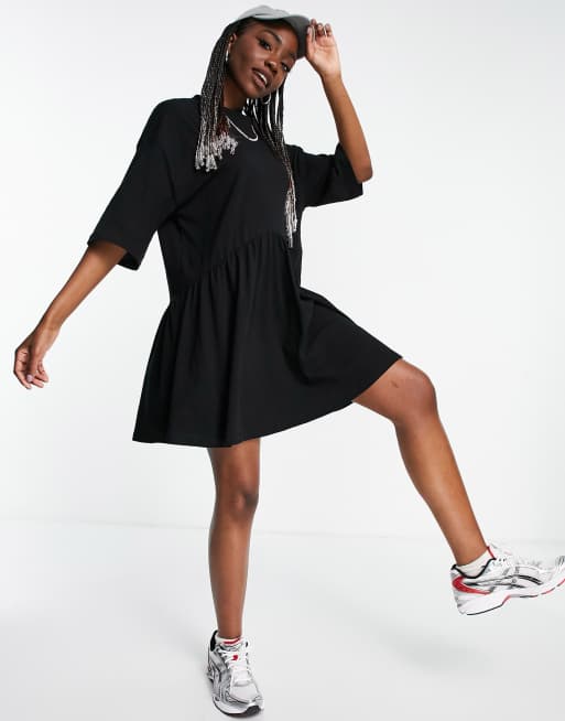 Asos black outlet smock dress