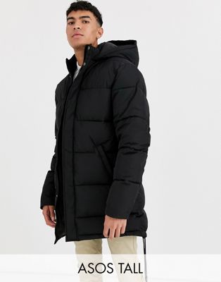 ASOS DESIGN Tall oversized puffer jacket in black | ASOS