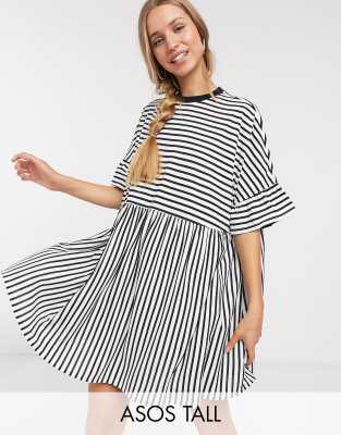 black and white striped dress asos