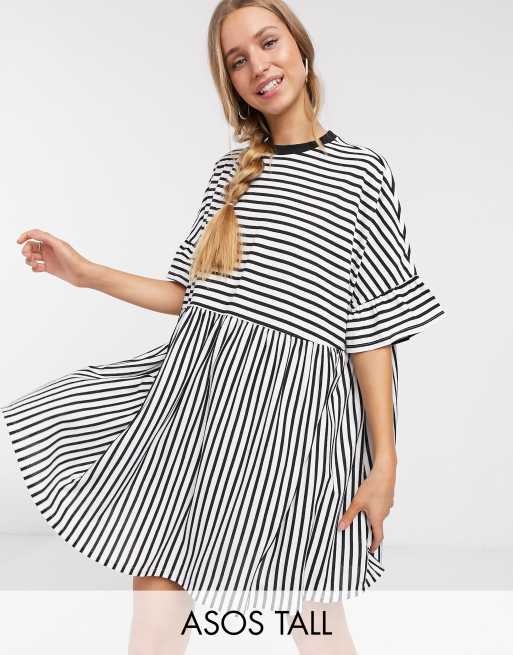 Black and white shop striped dress asos