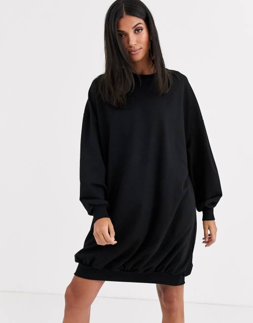 ASOS DESIGN Tall oversized sweat dress in black ASOS