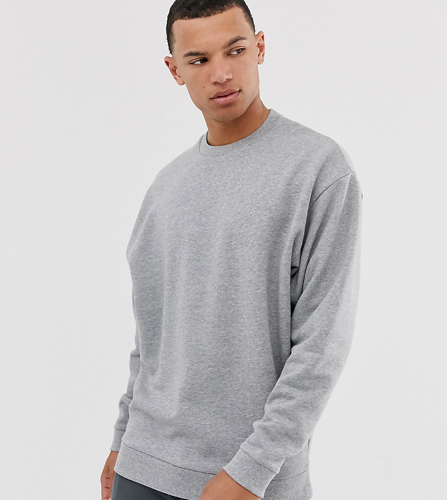 ASOS DESIGN Tall - Oversized sweatshirt in grijs