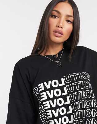 asos black t shirt dress