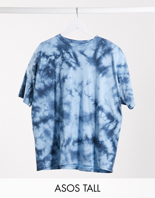 ASOS DESIGN Tall oversized t-shirt in tonal tie dye