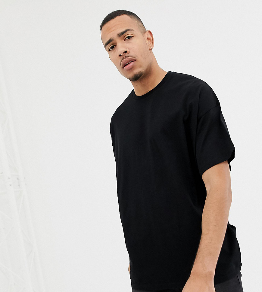 ASOS DESIGN Tall oversized t-shirt with crew neck in black