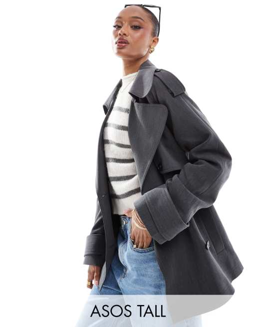 Asos grey coat hotsell