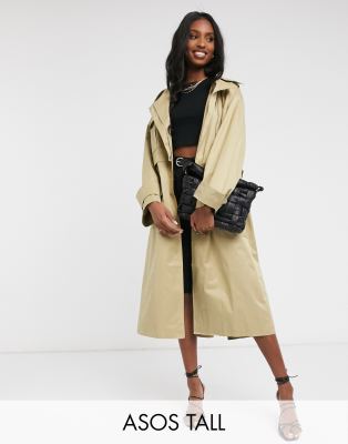 asos tall trench coat