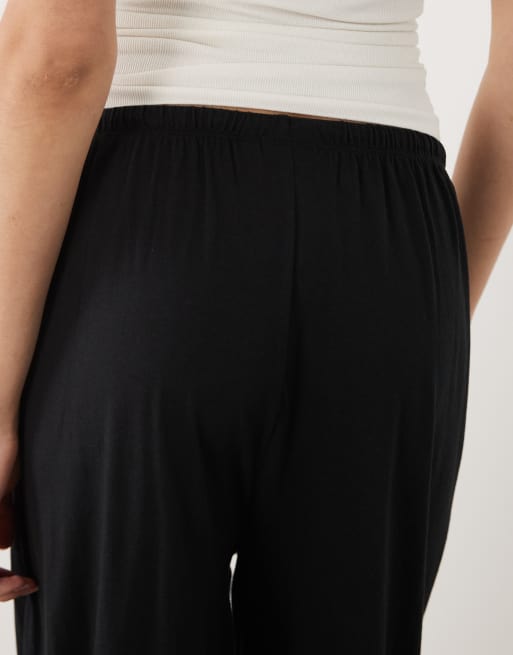ASOS DESIGN Tall pack of 2 pyjama trousers in black and grey, 3 of 4