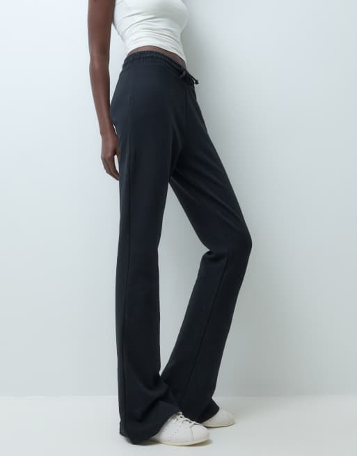 ASOS DESIGN Tall pantalón acampanado de interlock en negro, 5 de 5