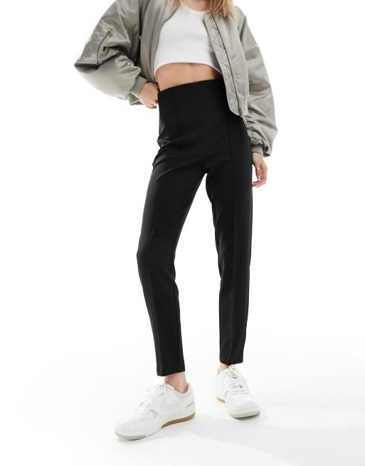 ASOS DESIGN Tall - Pantalon ajusté fuselé à taille haute et surpiqûres - Noir, 2 de 5