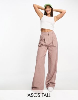 ASOS DESIGN Tall relaxed dad trouser in mink marl - ASOS Price Checker