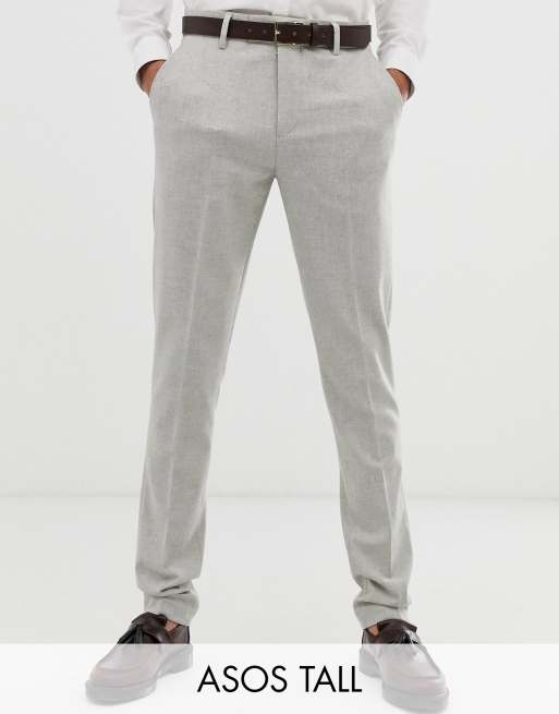 ASOS DESIGN Tall - Costume slim en tissu doux - Gris, 3 de 3