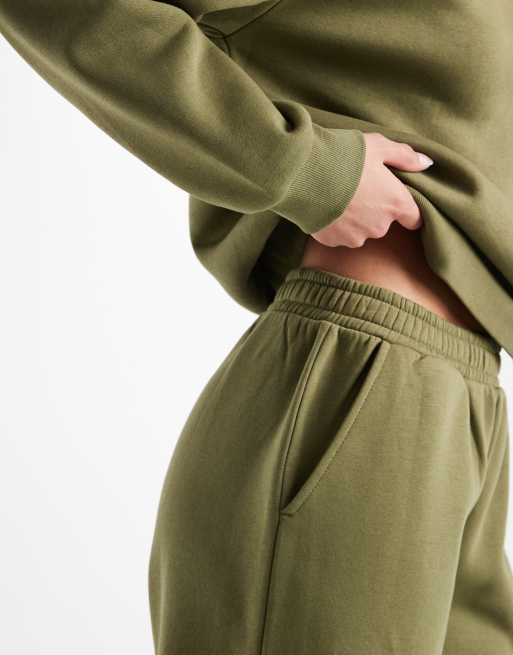 ASOS DESIGN Tall - Pantalon de jogging ample à envers brossé - Kaki, 5 de 5