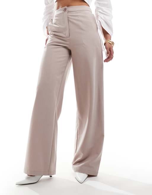 ASOS DESIGN Tall - Pantalon de tailleur coupe dad ample - Vison, 3 de 5