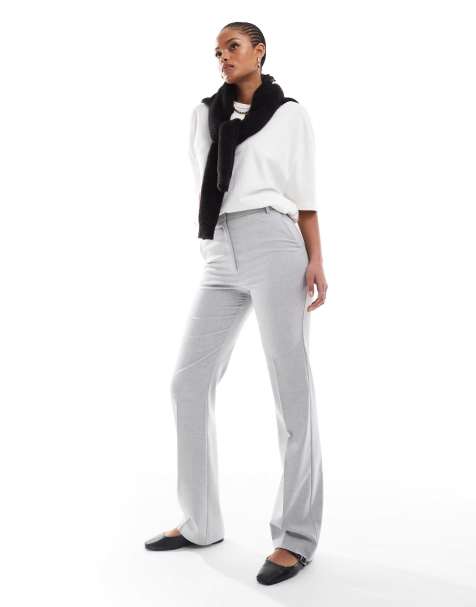 ASOS DESIGN Tall - Pantalon de tailleur coupe droite ajustée - Gris clair - view 1