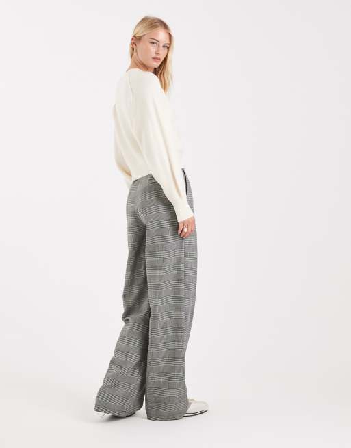 ASOS DESIGN Tall - Pantalon décontracté coupe droite ajustée à motif pied-de-poule - Noir et blanc, 4 de 5