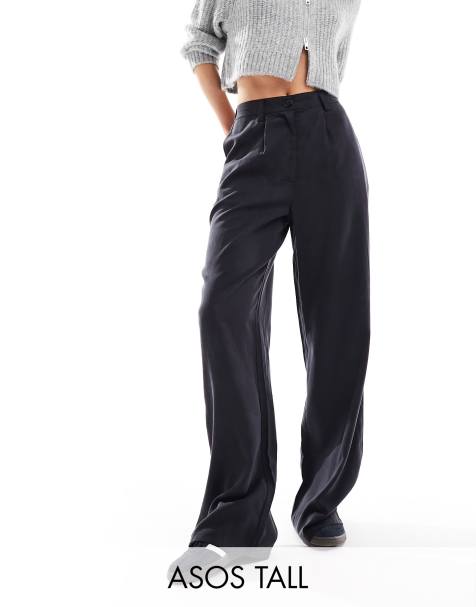 ASOS DESIGN Tall - Pantalon droit décontracté - Noir délavé - view 1