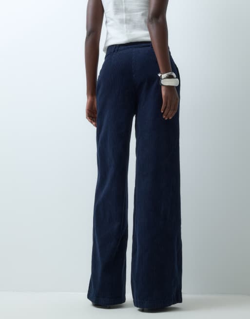 ASOS DESIGN Tall pantalon droit en velours côtelé bleu marine, 4 de 5