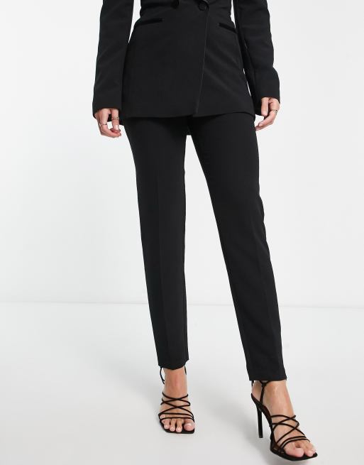 ASOS DESIGN Tall - Pantaloni a sigaretta da smoking neri , 4 di 4
