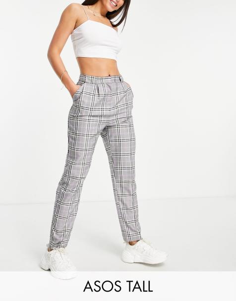 ASOS DESIGN Tall - Pantaloni affusolati eleganti viola a quadri - view 1