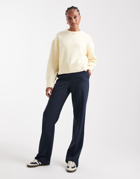ASOS DESIGN Tall - Pantaloni dritti sartoriali slim blu navy - view 1