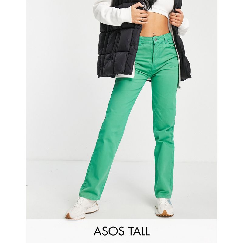 Pantaloni e leggings UEuWi DESIGN Tall - Pantaloni dritti verde pop stile anni '90