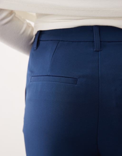 ASOS DESIGN Tall - Pantaloni sartoriali a zampa blu navy, 5 di 5