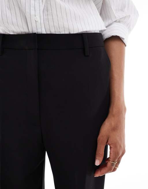 ASOS DESIGN Tall - Pantaloni sartoriali dritti neri a vita alta, 3 di 5