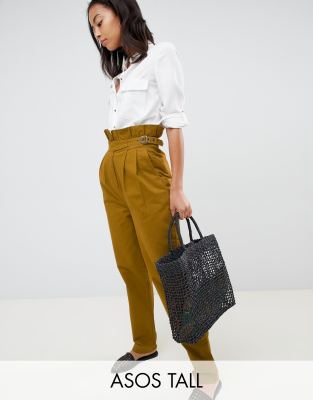 relaxed fit high waist mustard jeans