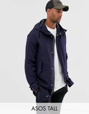 ASOS DESIGN Tall parka jacket with detachable vest liner in navy | ASOS