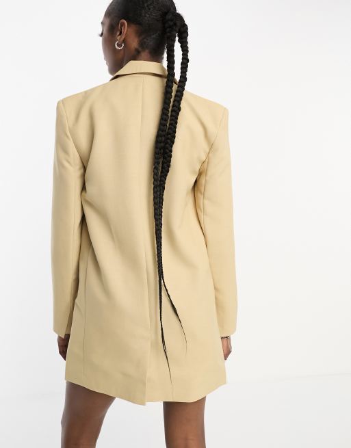 ASOS DESIGN Tall - Perfect - Blazer long - Taupe, 3 de 4