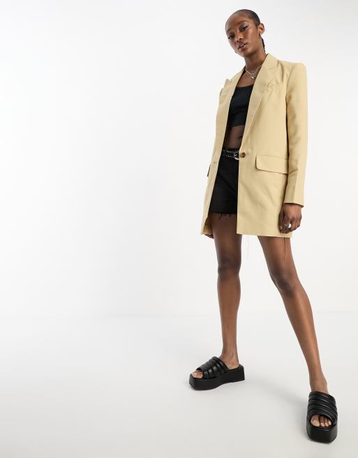 ASOS DESIGN Tall - Perfect - Blazer long - Taupe, 4 de 4