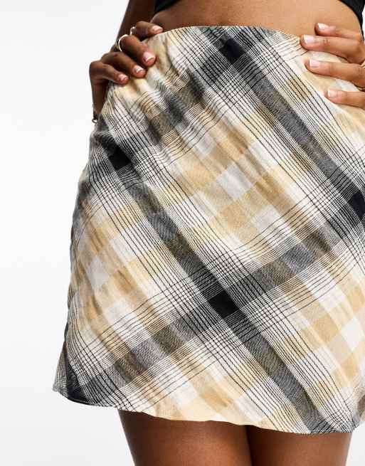 Bias flannel skirt sale