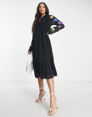 ASOS Embroidered Shirt Dress