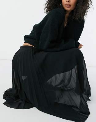 asos midi pleated skirt