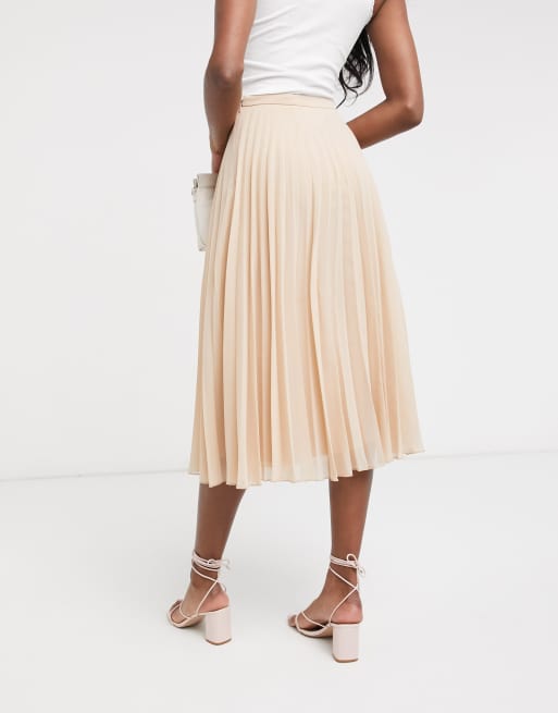 Asos design tall on sale pleated midi skirt