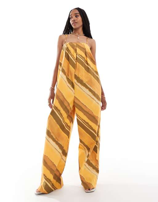 Asos gold jumpsuit online