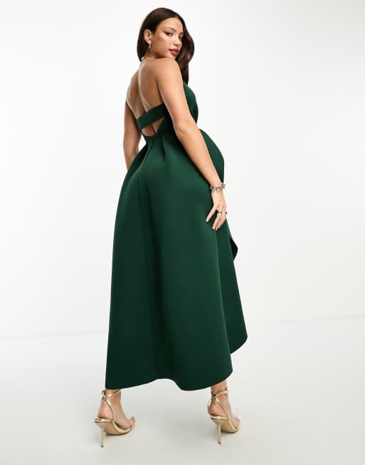 Asos design bandeau crop hotsell top prom midi dress