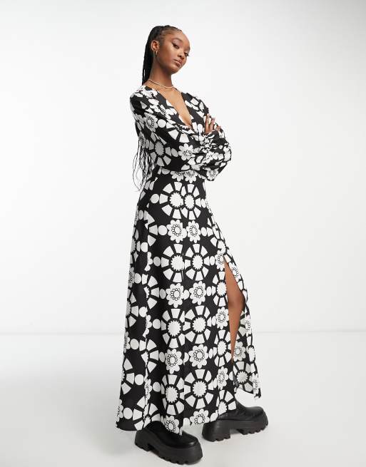 Asos hotsell monochrome dress