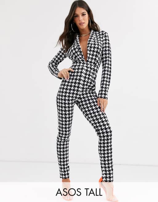 Houndstooth jumpsuit store