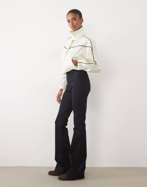 ASOS DESIGN Tall power stretch sculpt flare jeans in indigo - view 1