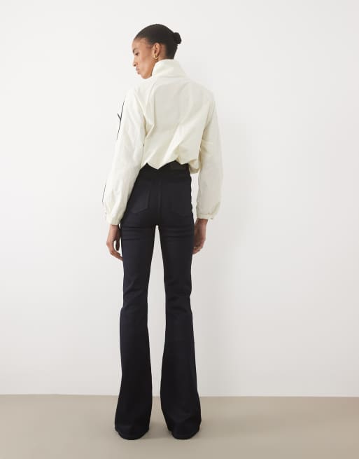 ASOS DESIGN Tall power stretch sculpt flare jeans in indigo, 3 of 5