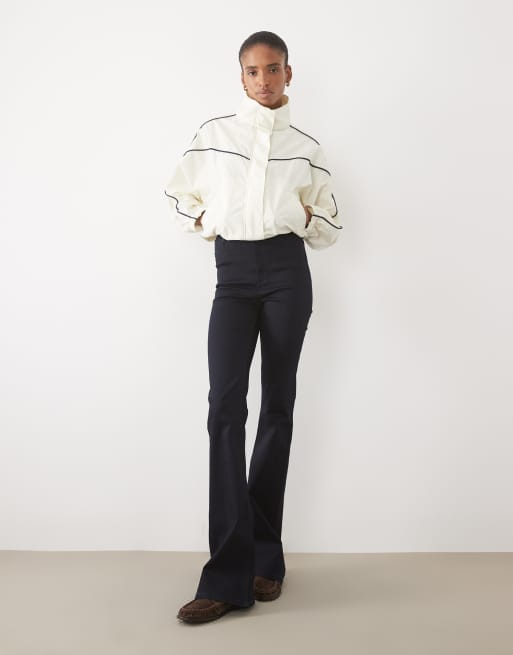 ASOS DESIGN Tall power stretch sculpt flare jeans in indigo, 5 of 5